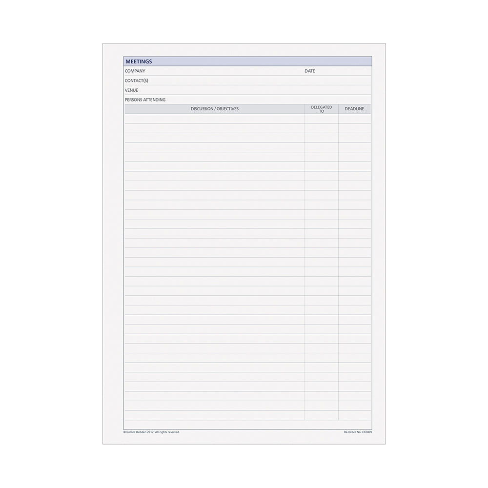 DayPlanner - Executive Size (A4) Meetings Default Title