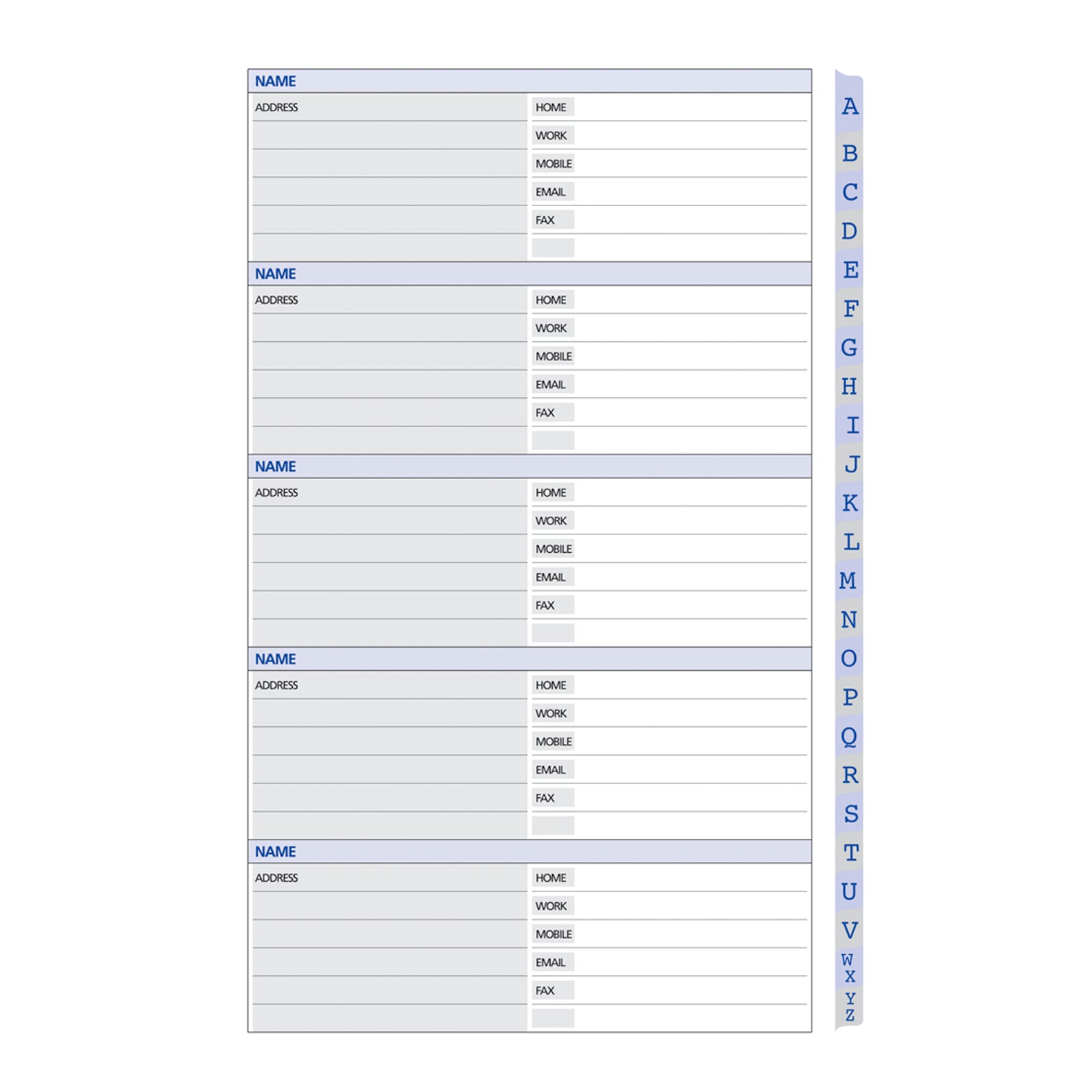 DayPlanner - Slimline Size Telephone / Address Default Title