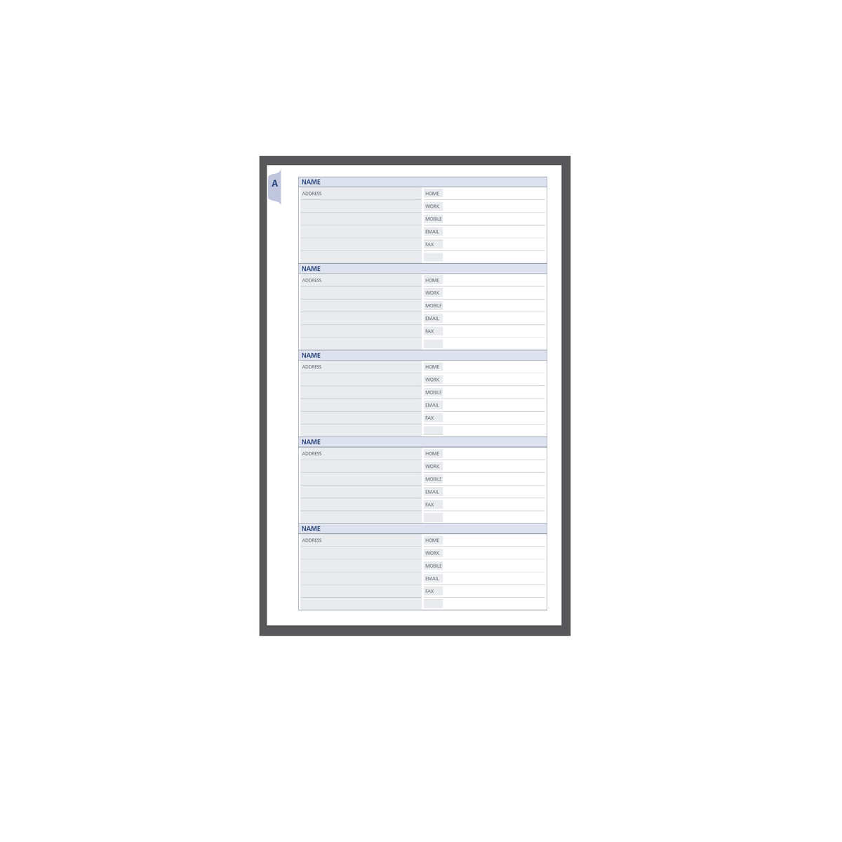 DayPlanner - Desk Size A - Z Tabs Default Title
