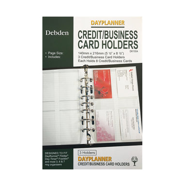 DayPlanner - Desk Size Credit/Business Card Holder (3 Pack) - Collins Debden