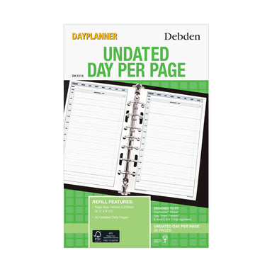 DayPlanner - Desk Size Daily Diary Non-Dated - Collins Debden