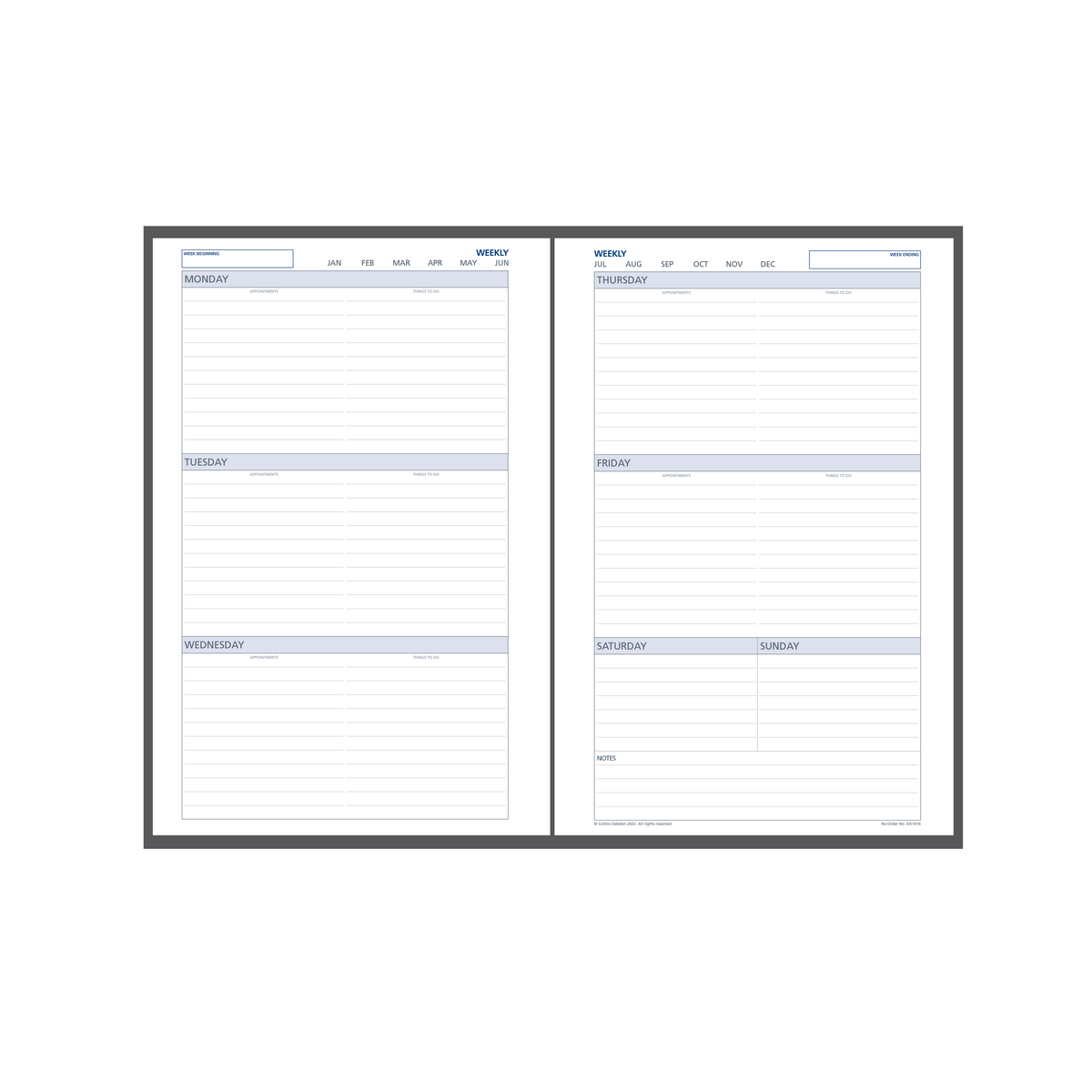 DayPlanner - Desk Size Weekly Non-Dated Default Title