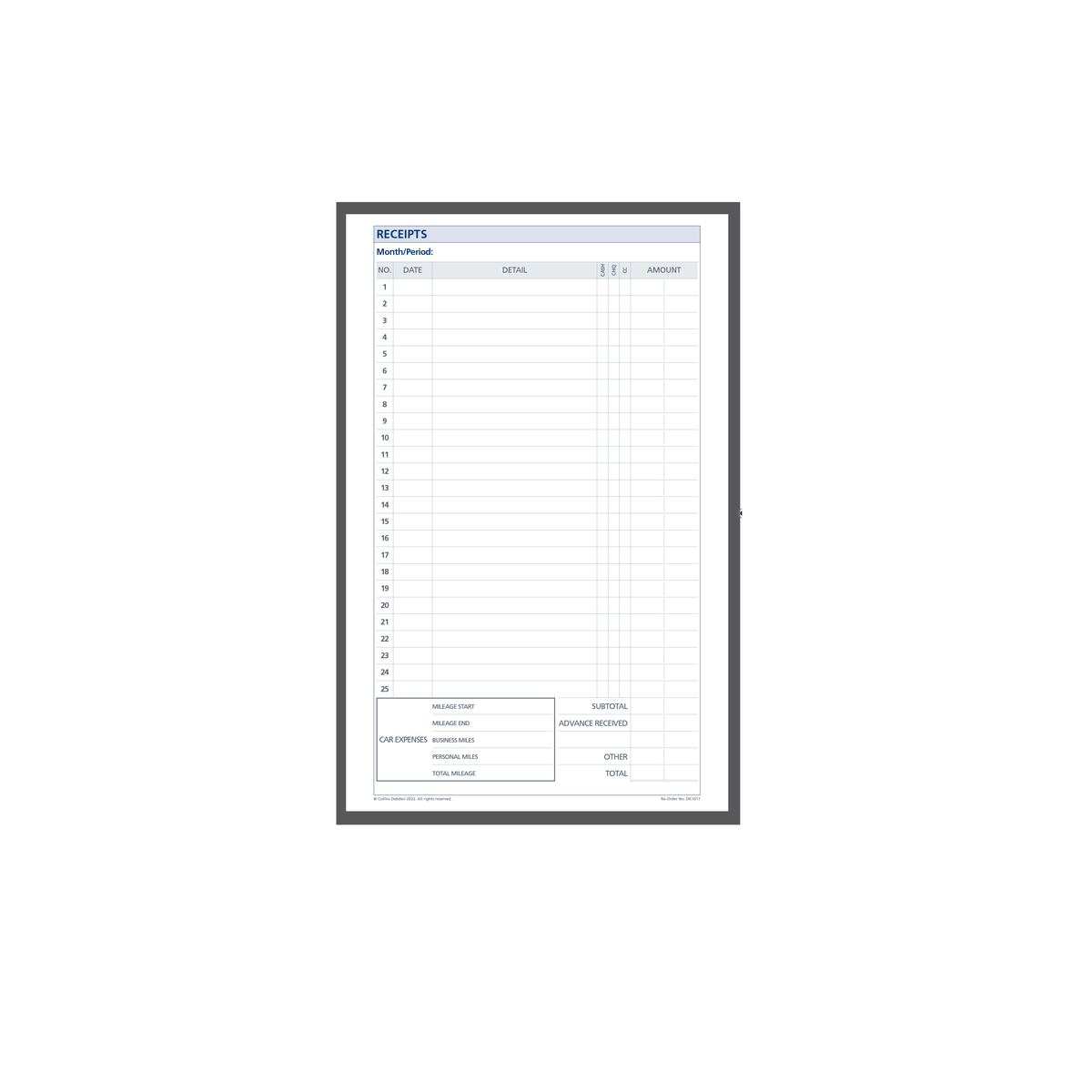 DayPlanner - Desk Size Receipt Envelopes Default Title