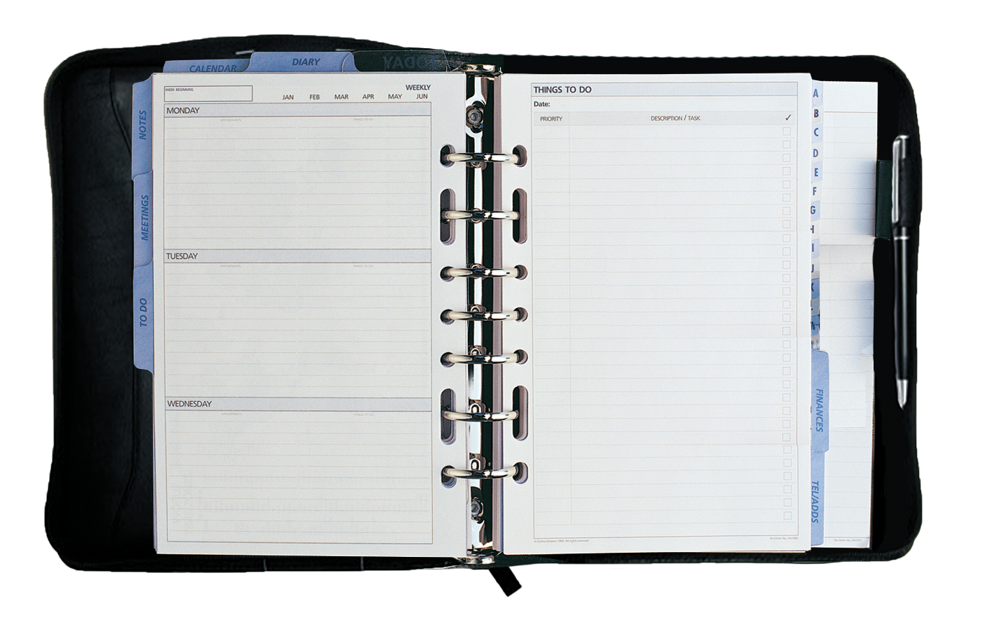 DayPlanner - Desk Size Zip Closure - Collins Debden