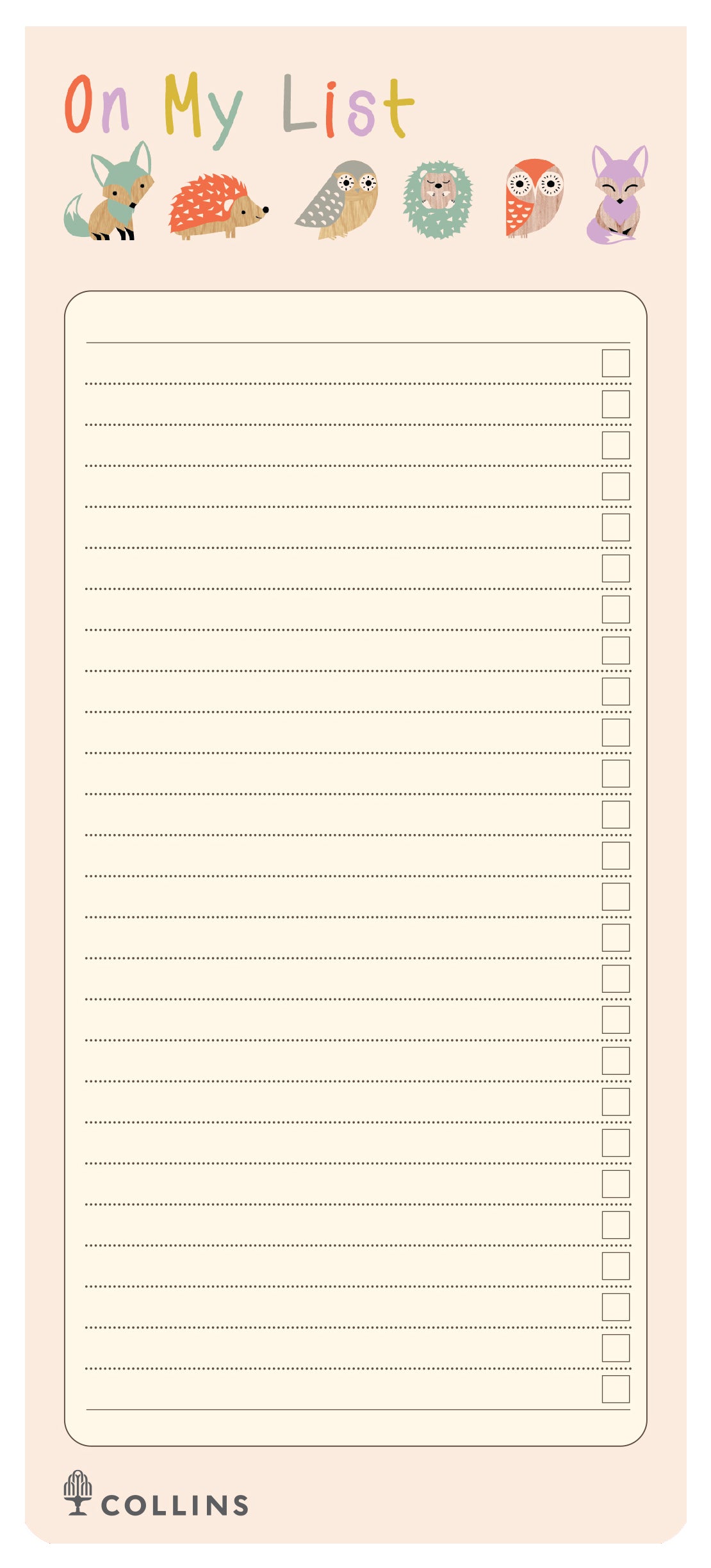 Woodland - Magnetic To Do List - Collins Debden