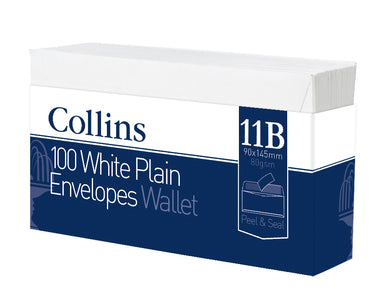 White Envelopes 11B x 100 - Collins Debden