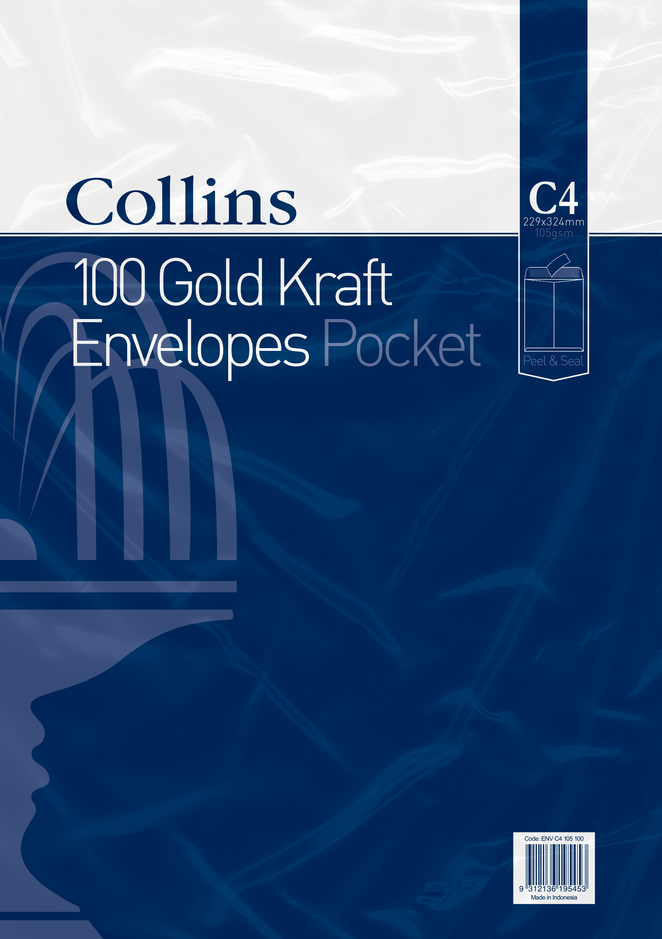 Gold Craft Envelope C4 x 100 - Collins Debden