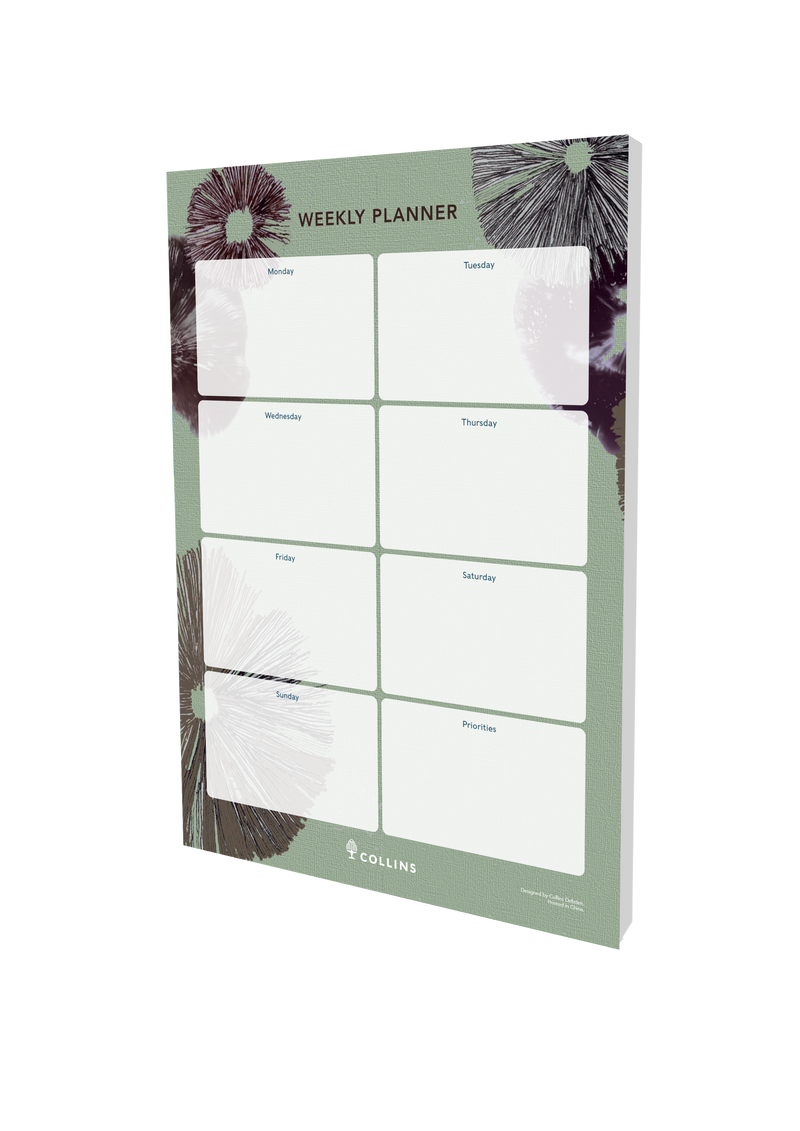 Collins Flourish Desk pad - Weekly