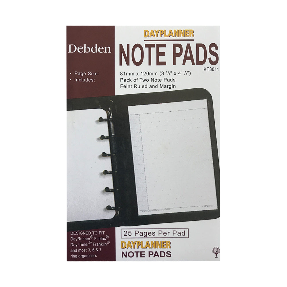 DayPlanner - Pocket Size Note Pad (2 Pack) - Collins Debden