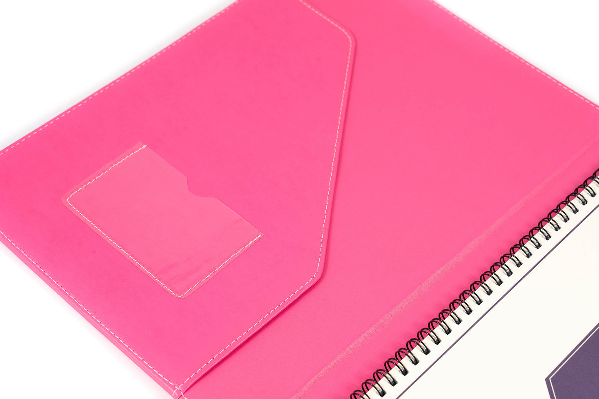 Collins Fashion PU Compendium with wiro notebook, Size A4