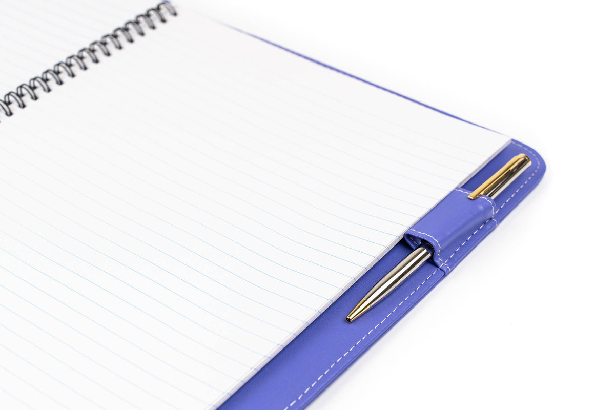 Collins Fashion PU Compendium with wiro notebook, Size A4