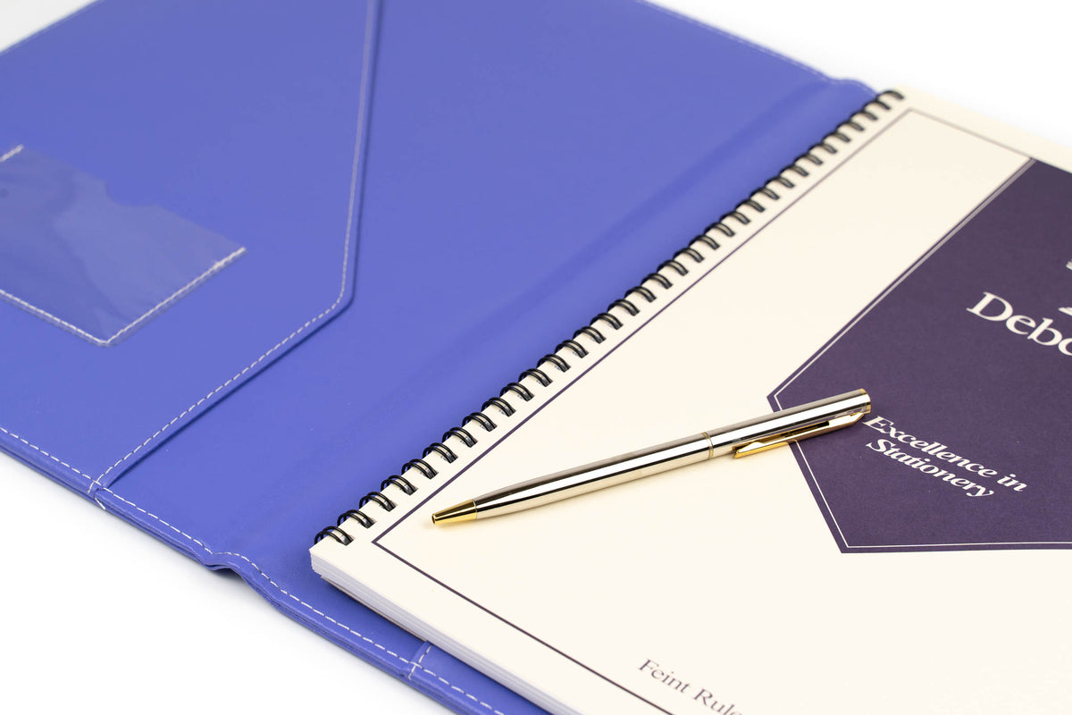 Collins Fashion PU Compendium with wiro notebook, Size A4