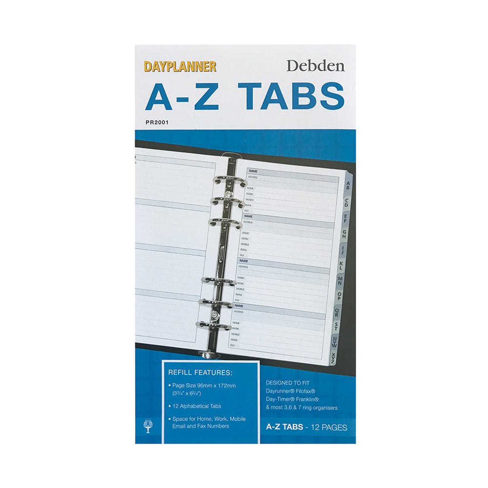 DayPlanner - Personal Size A - Z Tabs - Collins Debden