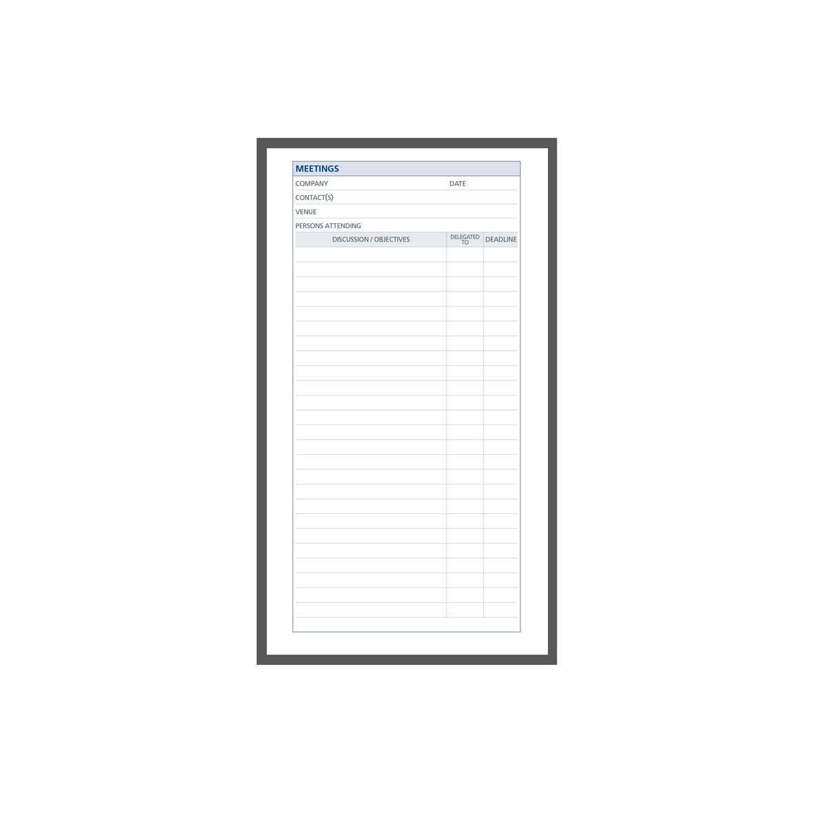 DayPlanner - Personal Size Meetings Default Title