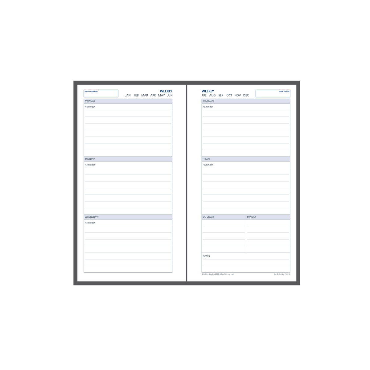 DayPlanner - Personal Size Weekly Non-Dated Default Title